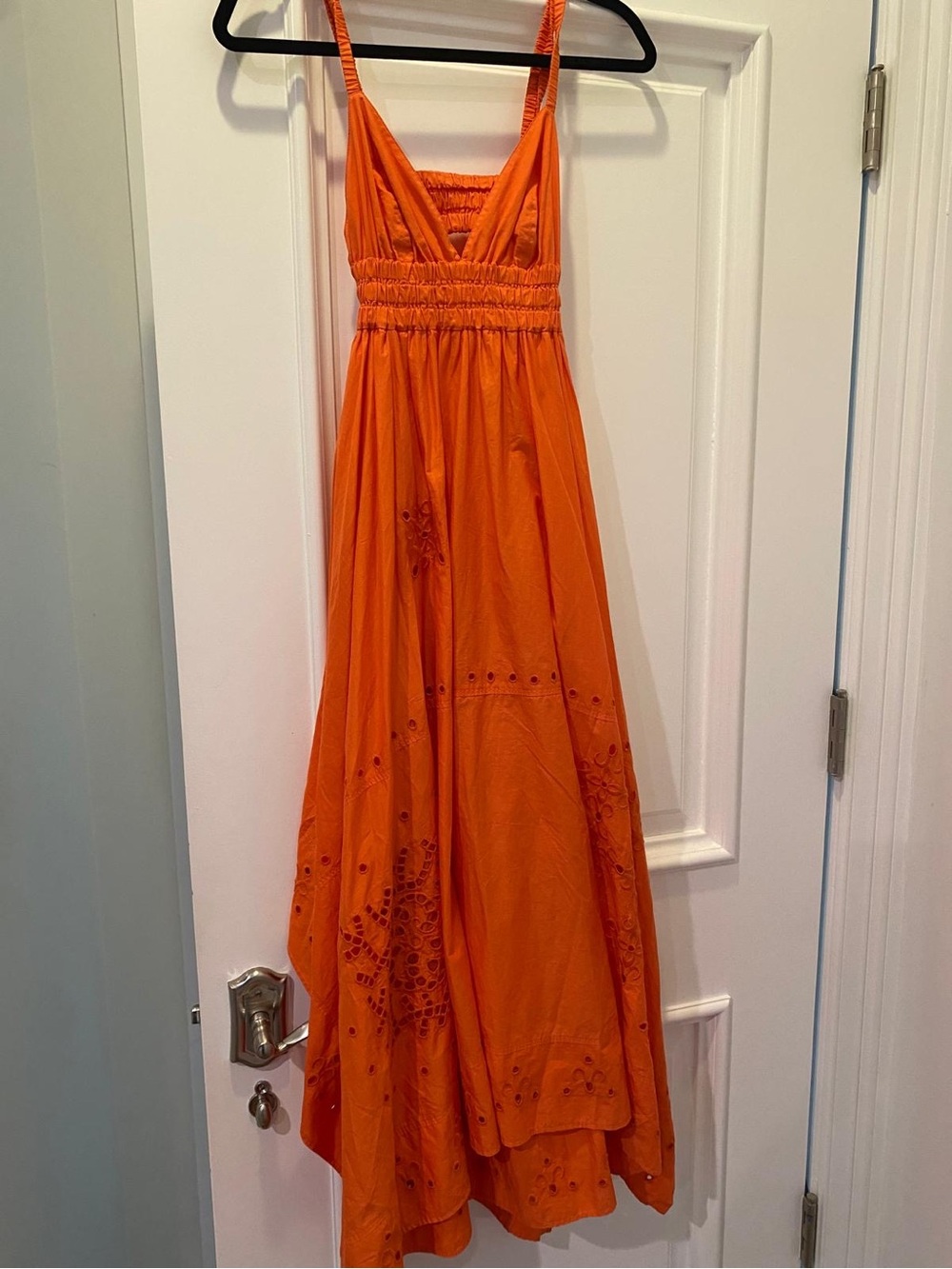 A.L.C. Orange Asymmetrical Maxi Dress